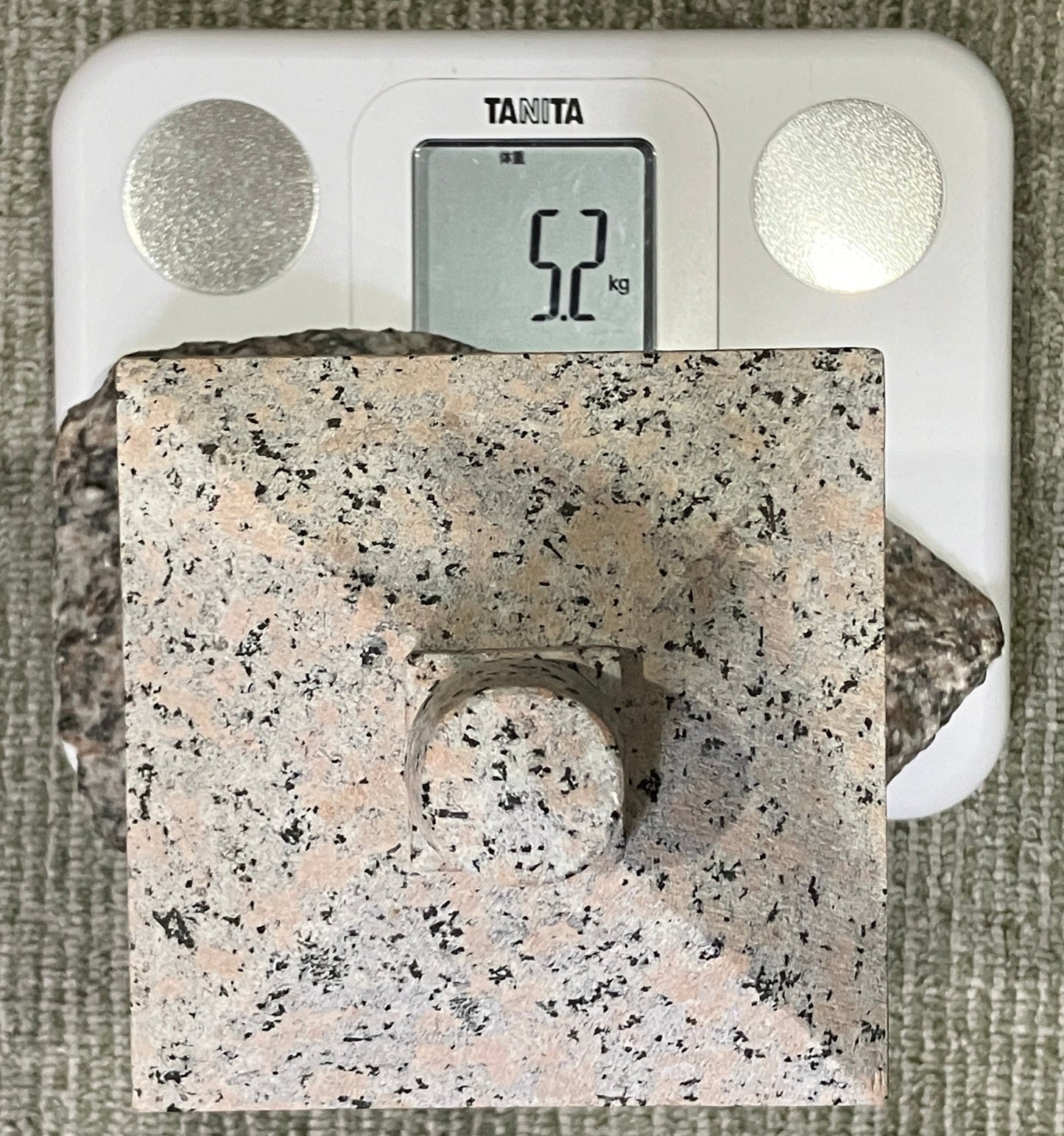 Small Pink Granite Oribe Stone Lantern Tourou Japan Japanese Garden Ornament Statue
