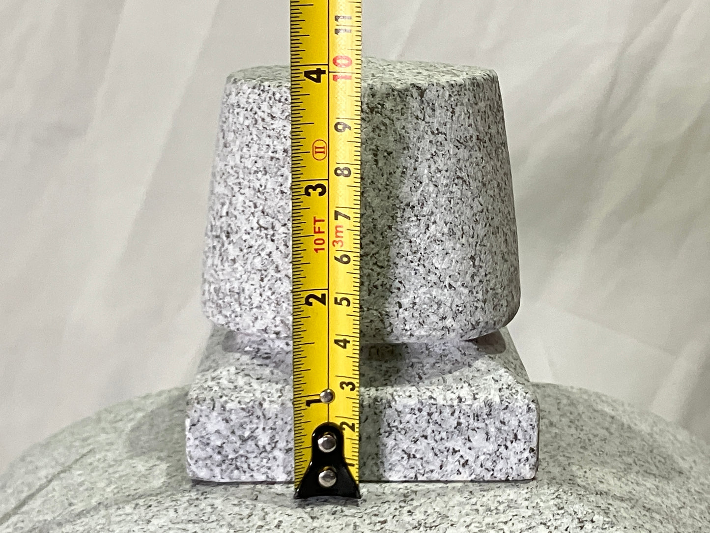 Zen Granite Gray Oribe Stone Lantern Tourou Japan Japanese Garden Statue 22.8 in