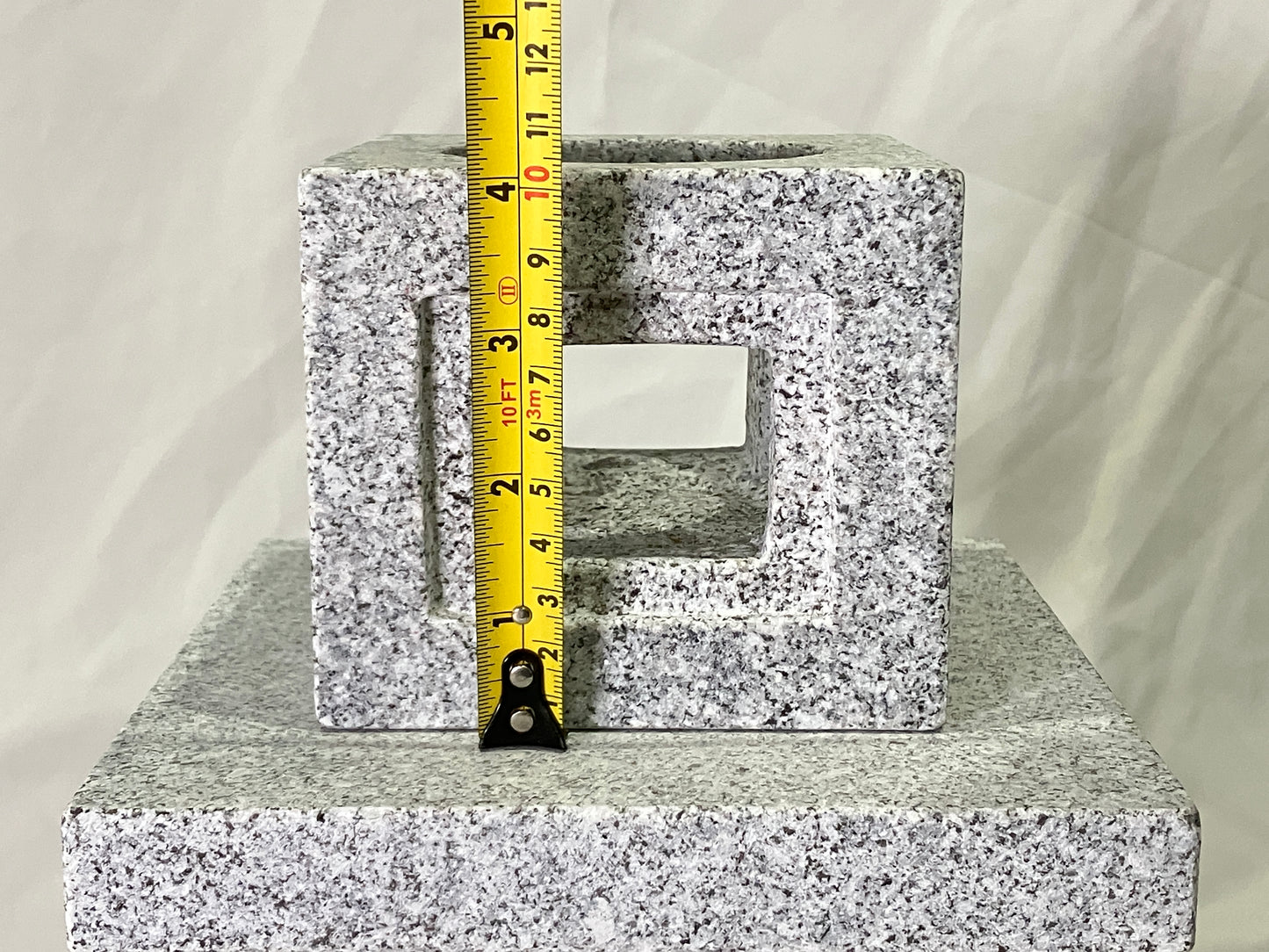 Zen Granite Gray Oribe Stone Lantern Tourou Japan Japanese Garden Statue 22.8 in