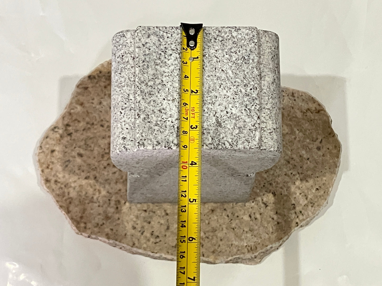 Zen Granite Gray Oribe Stone Lantern Tourou Japan Japanese Garden Statue 22.8 in
