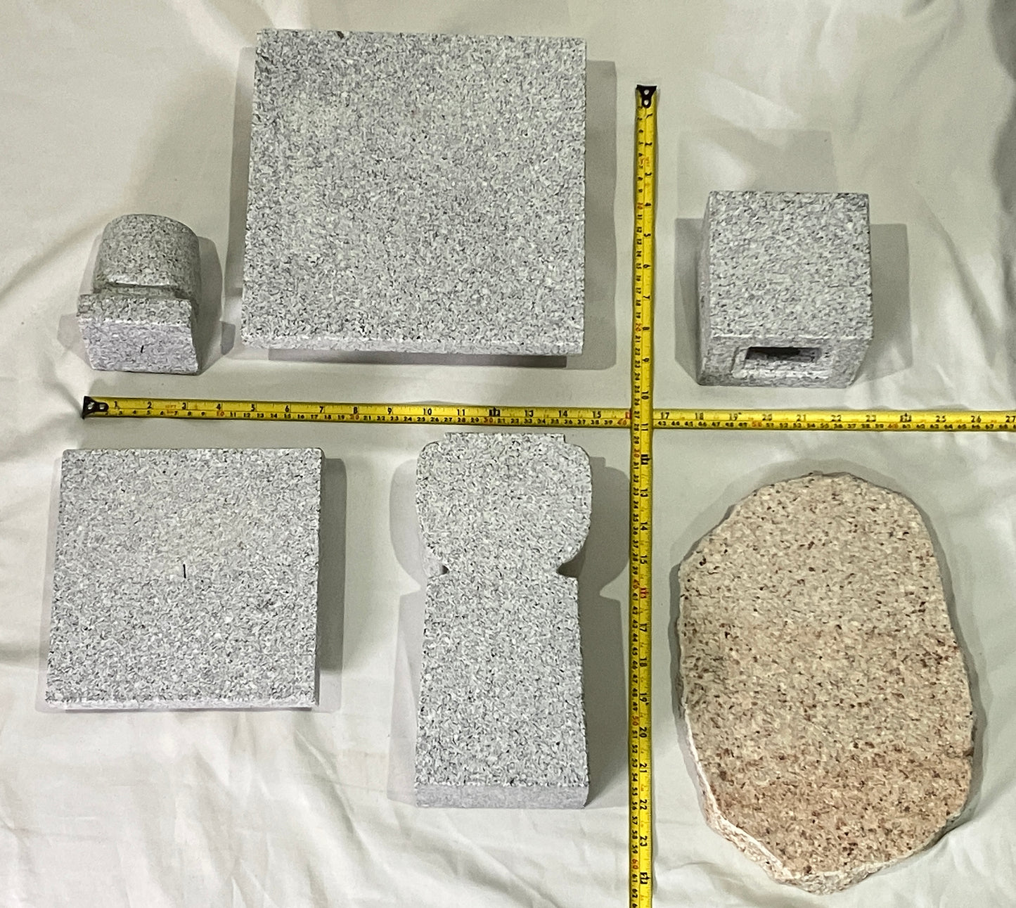 Zen Granite Gray Oribe Stone Lantern Tourou Japan Japanese Garden Statue 22.8 in