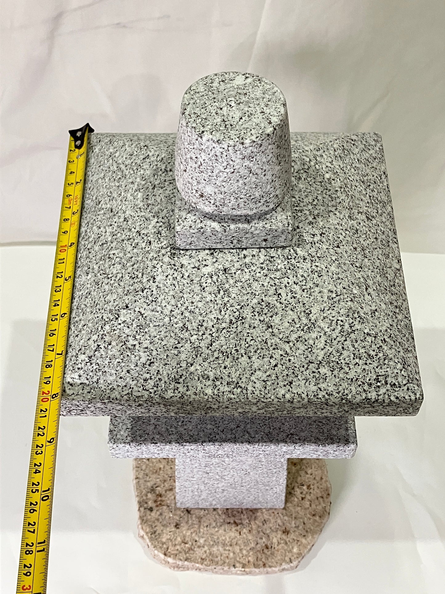 Zen Granite Gray Oribe Stone Lantern Tourou Japan Garden Statue 19.5 inch