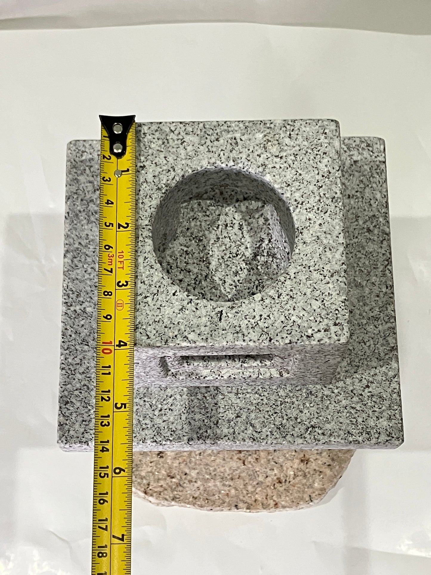 Zen Granite Gray Oribe Stone Lantern Tourou Japan Garden Statue 19.5 inch