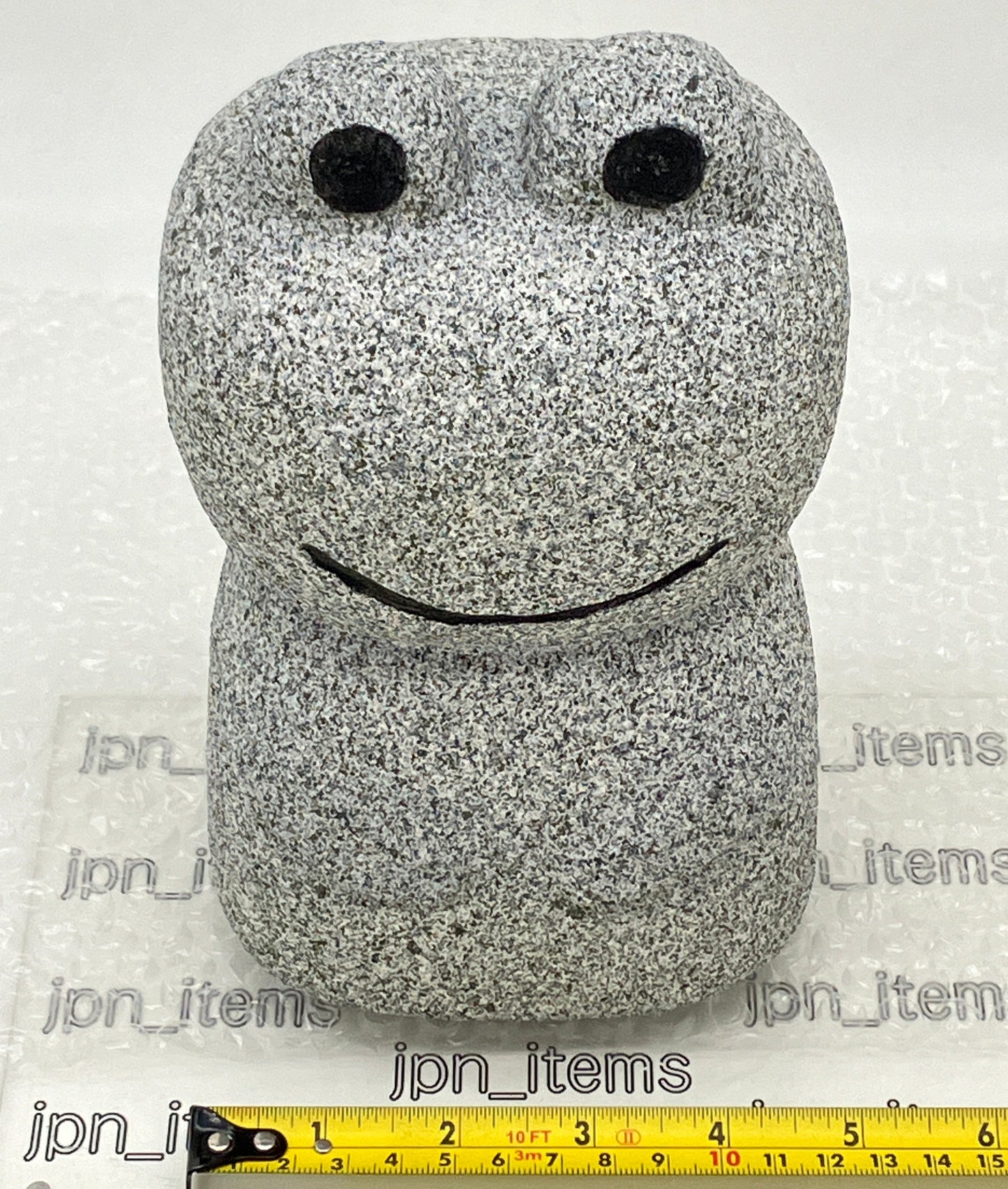 Frog Gray Granite Stone Sculpture