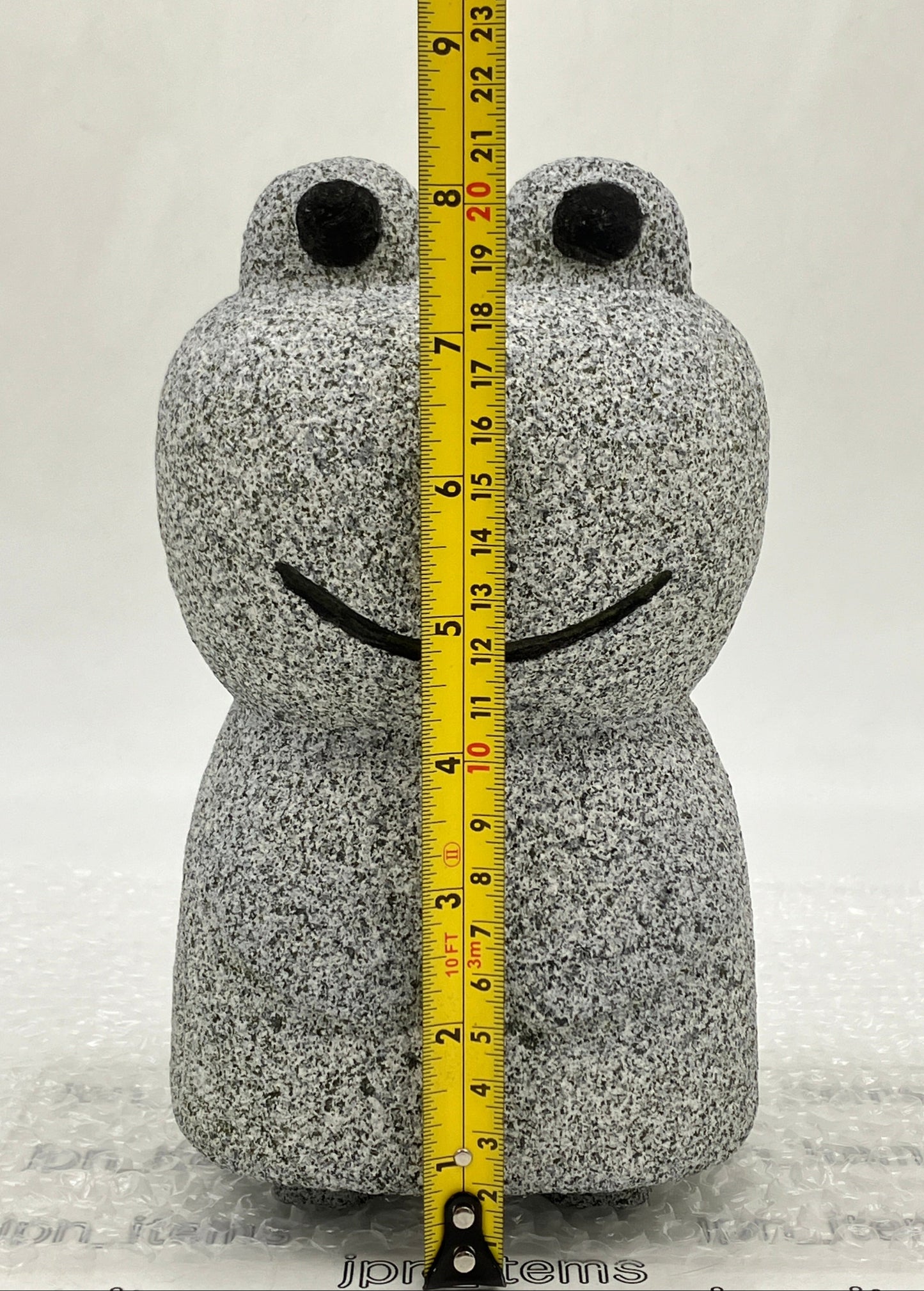 Frog Gray Granite Stone Sculpture