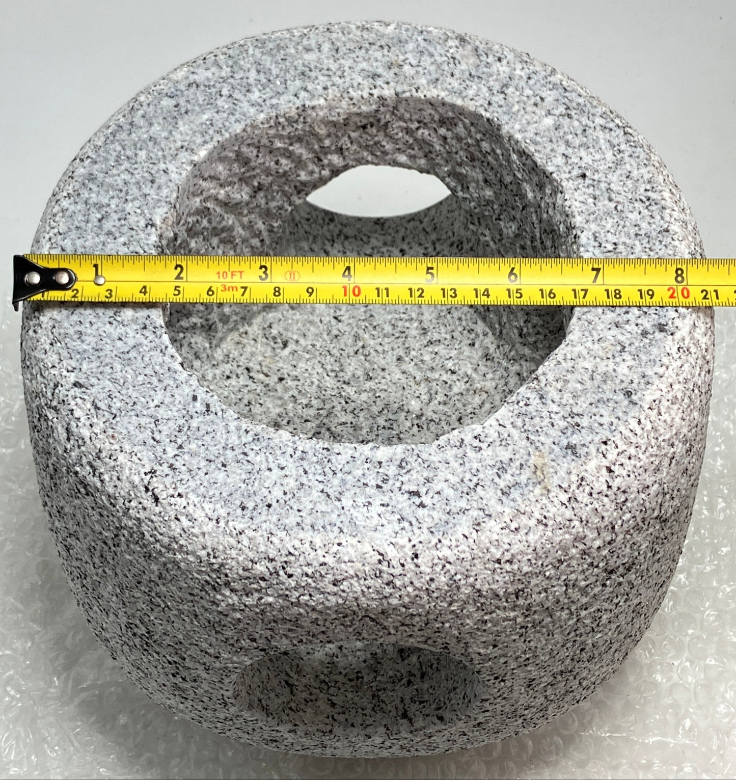 Mushroom Dome Style Granite Stone Lantern Handmade Japanese Art for Candle LED