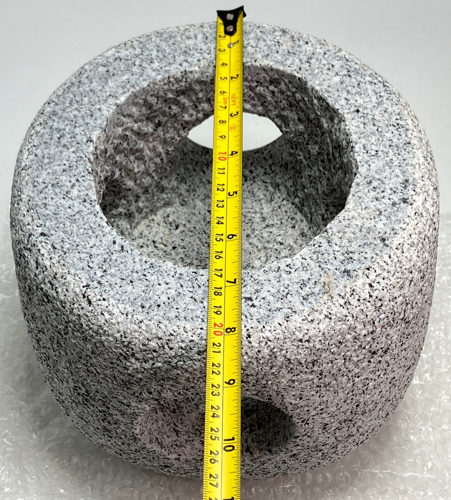 Mushroom Dome Style Granite Stone Lantern Handmade Japanese Art for Candle LED