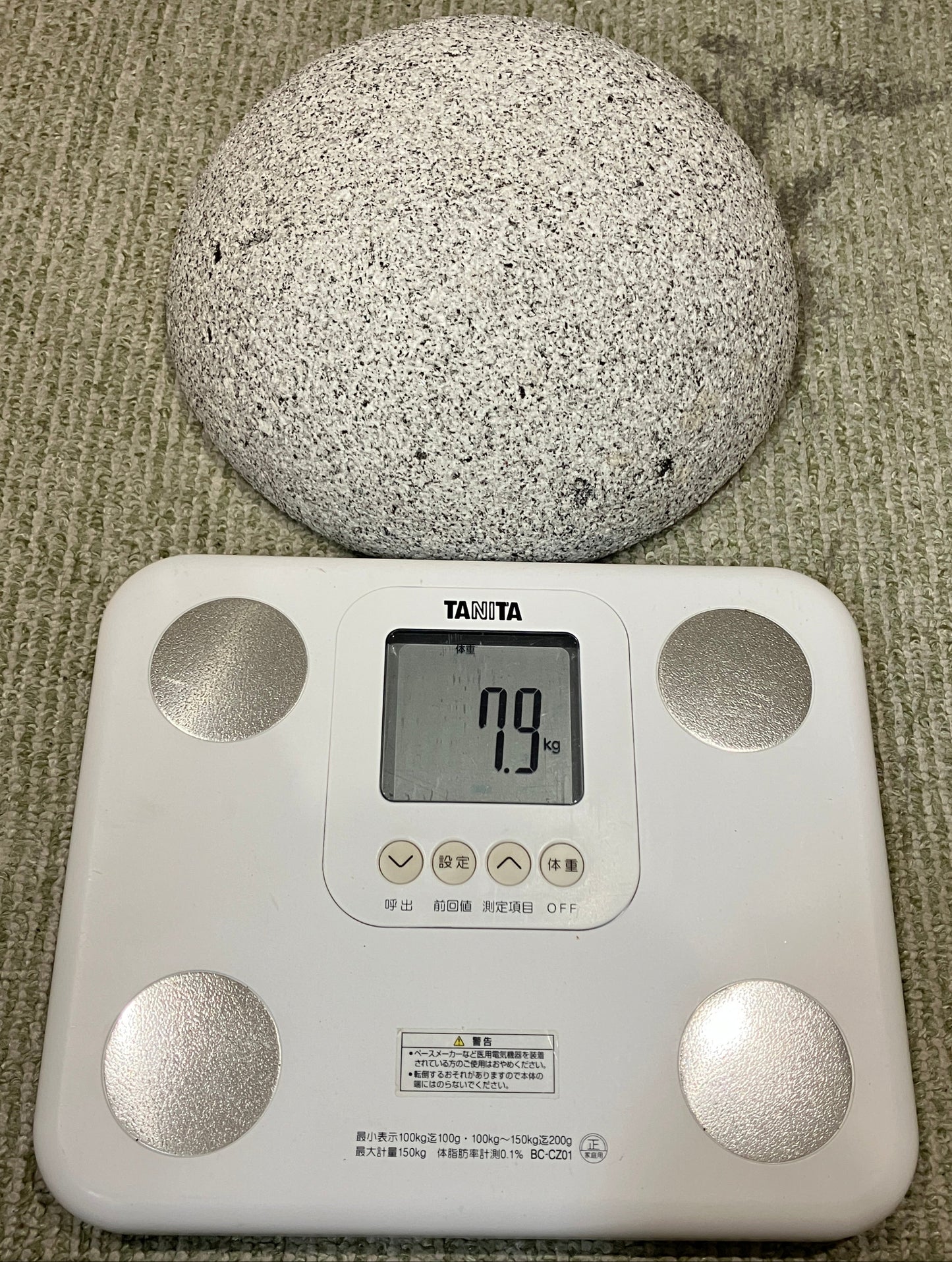 Mushroom Dome Style Granite Stone Lantern Handmade Japanese Art for Candle LED