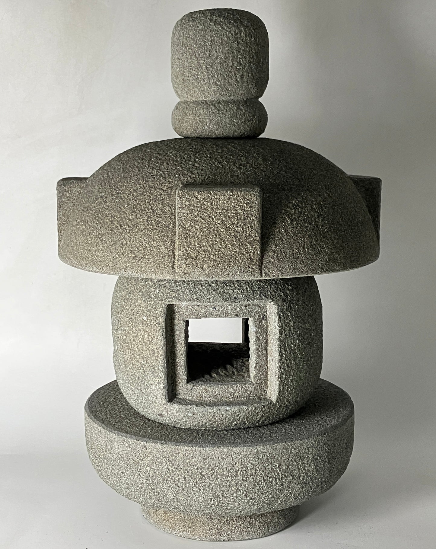 Zen Small Misaki Stone Lantern Gray Sandstone Japanese Garden Ornament Statue
