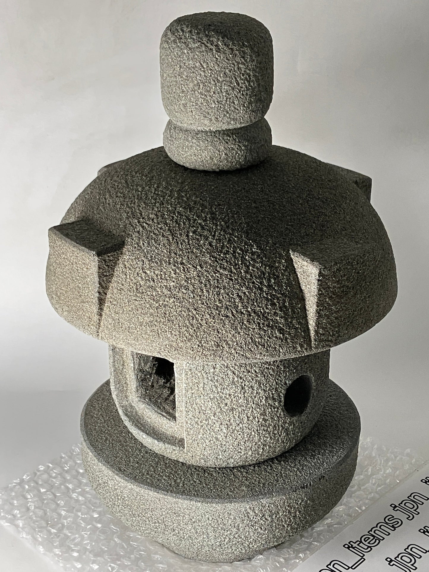 Zen Small Misaki Stone Lantern Gray Sandstone Japanese Garden Ornament Statue