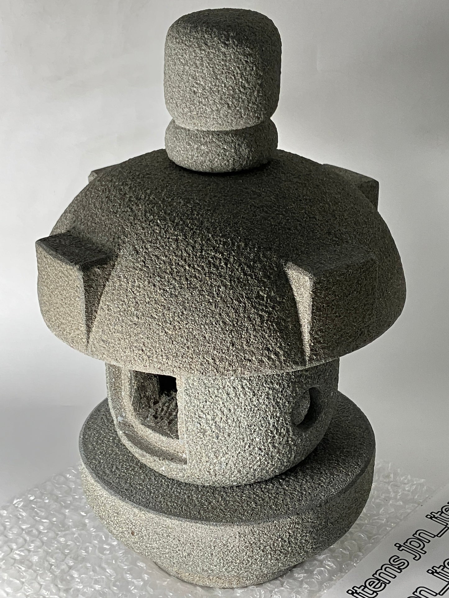 Zen Small Misaki Stone Lantern Gray Sandstone Japanese Garden Ornament Statue