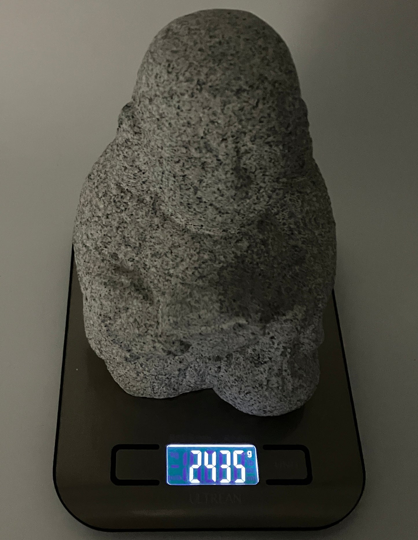 Budai Hotei Gray Granite Stone Sculpture