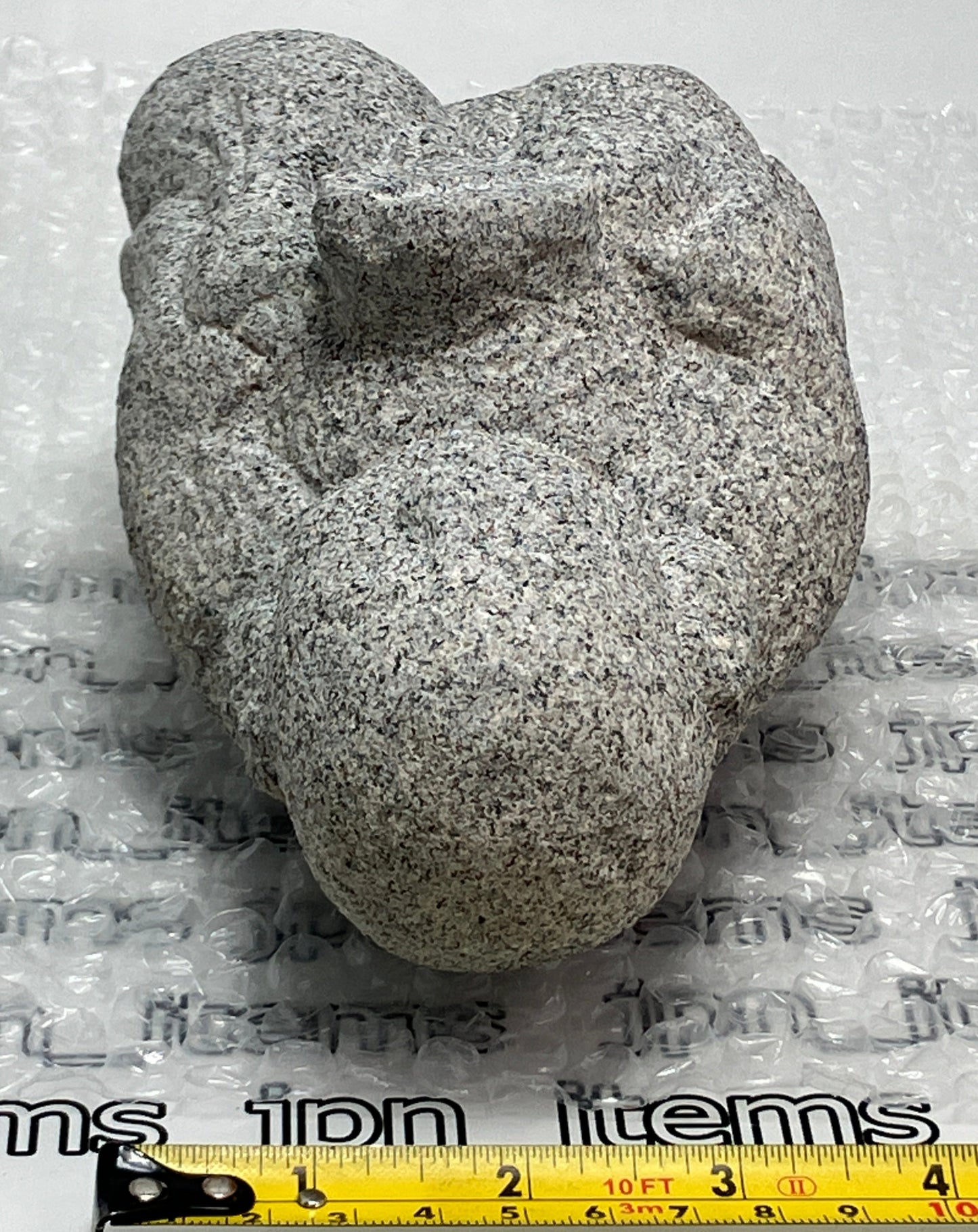 Seven Lucky Gods Jizo Budai Hotei Gray Granite Stone Sculpture Japanese Garden