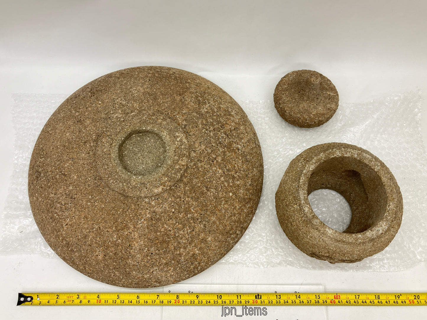 Brown Stone Lantern Kodai Yukimi Tourou Tuff Stone Handmade Japanese Garden