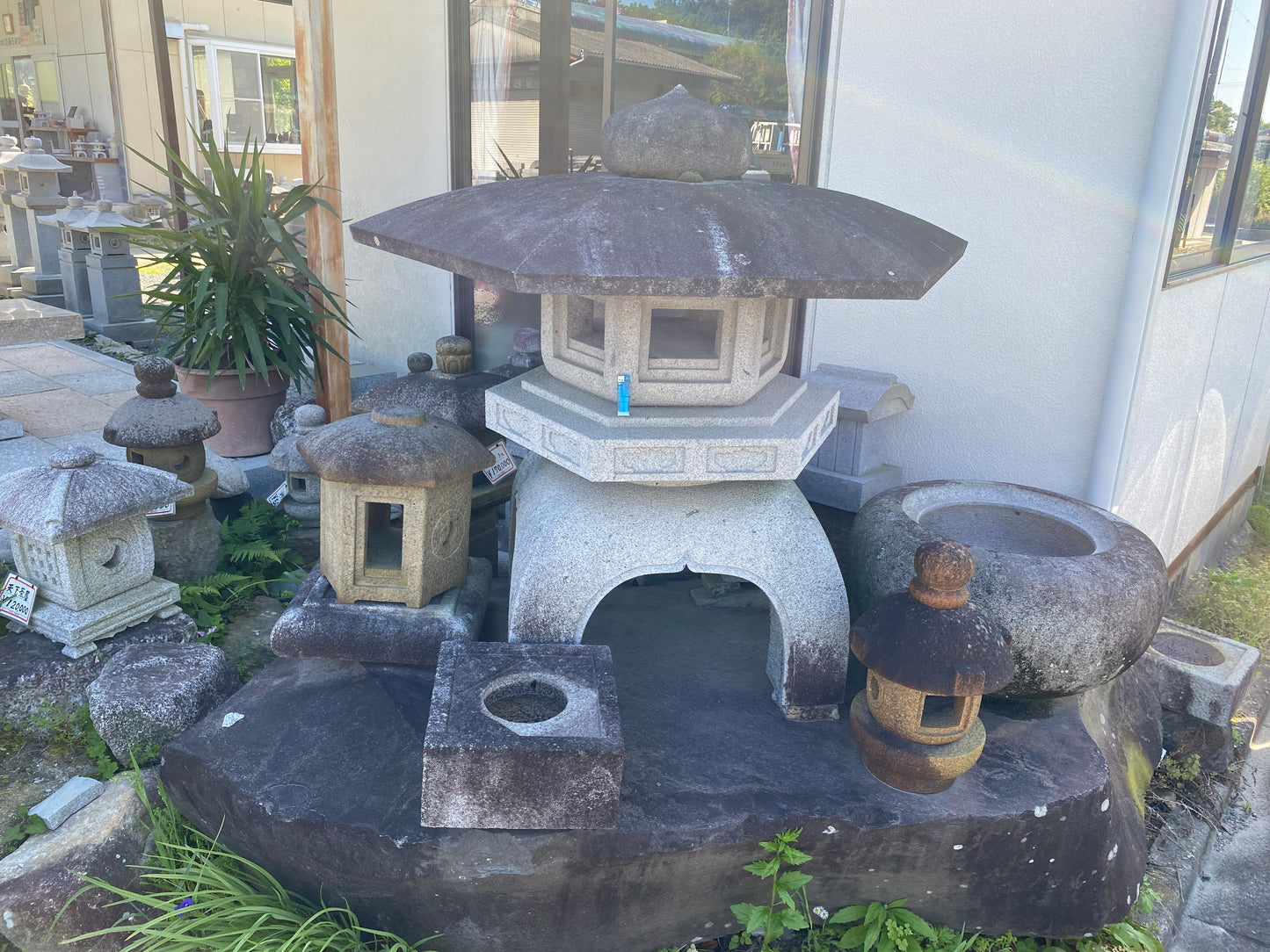 Zen Gray Stone Gorinto Micro Granite Japanese Garden Ornament Statue