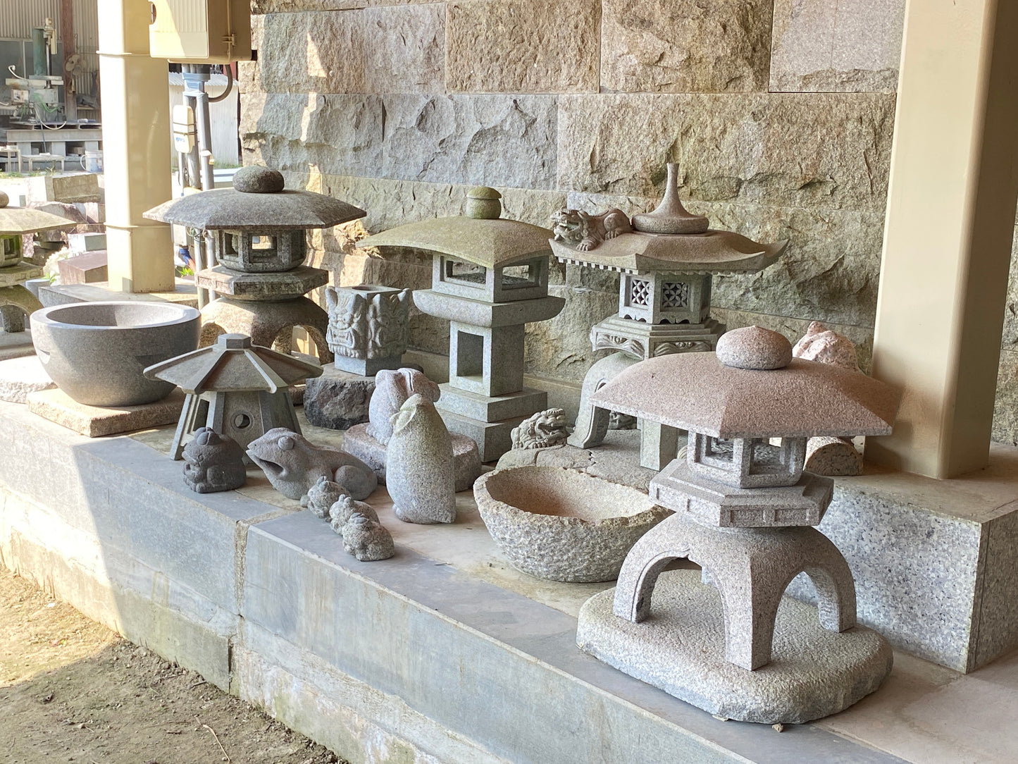 Zen Small Misaki Stone Lantern Gray Sandstone Japanese Garden Ornament Statue