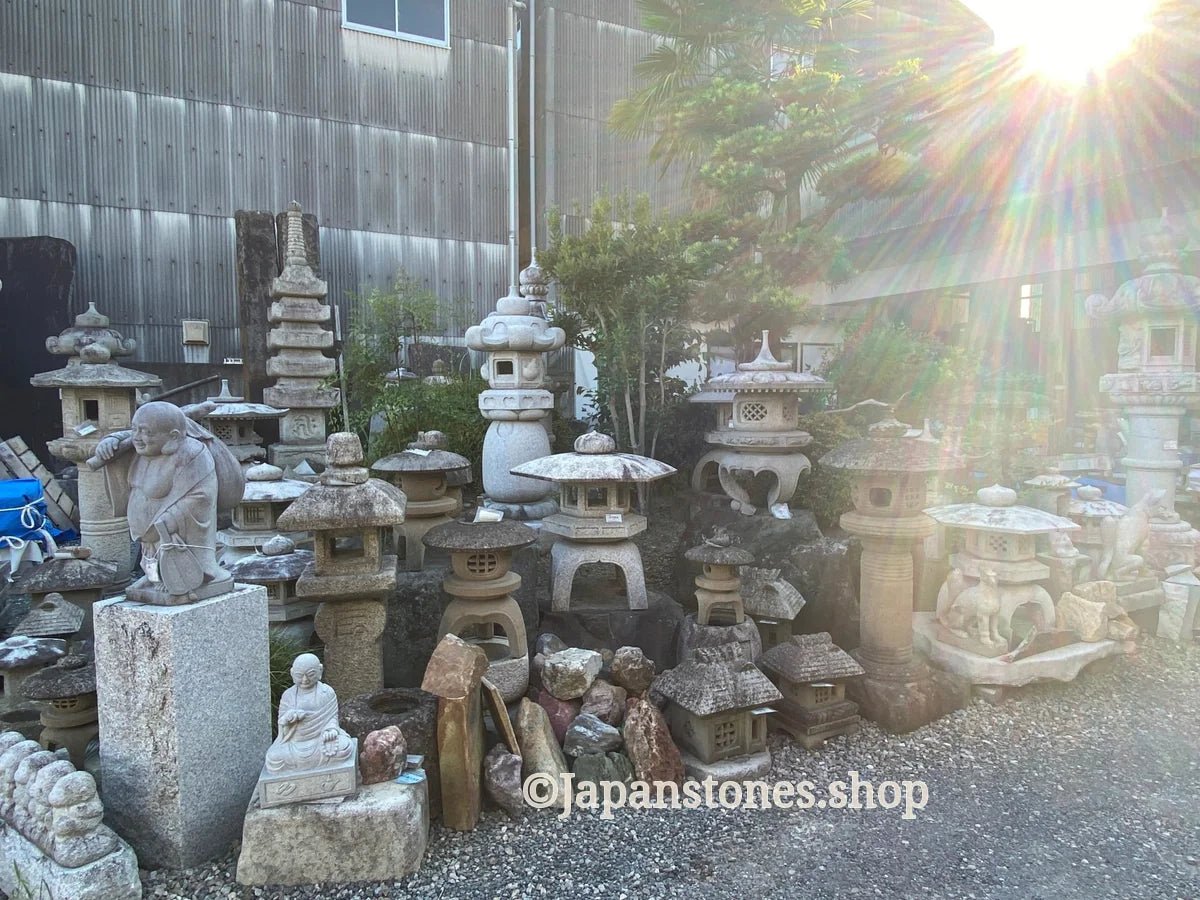 Brown Medium Sandstone Thatching Stone Lantern Tourou Handmade Japanese Garden — product photo 27 of 27