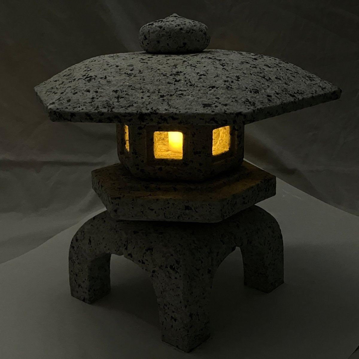 Zen Stone Lantern Yukimi Tourou Medium Granite Japanese Garden
