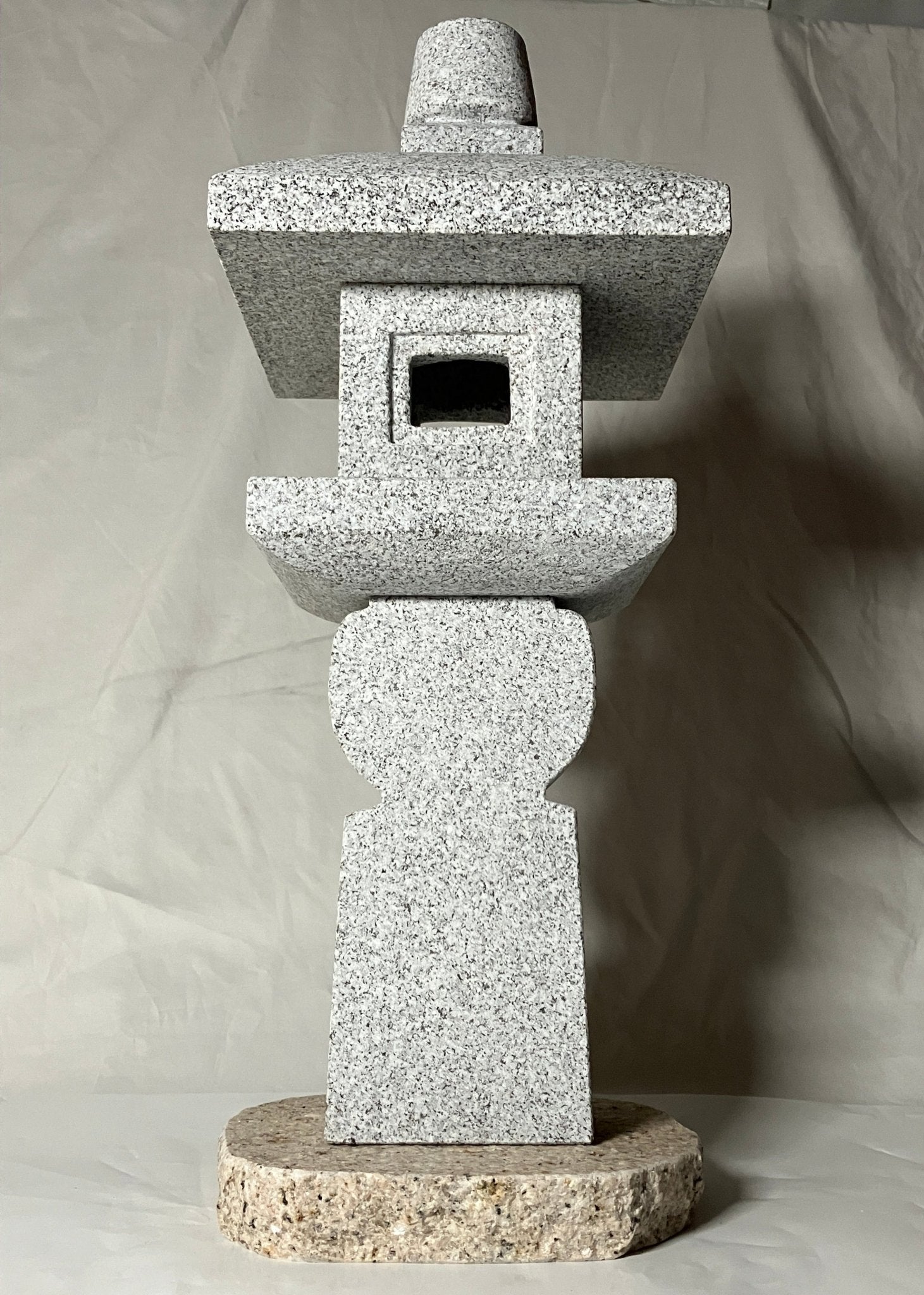 Zen Granite Gray Oribe Stone Lantern Tourou Japan Garden Statue