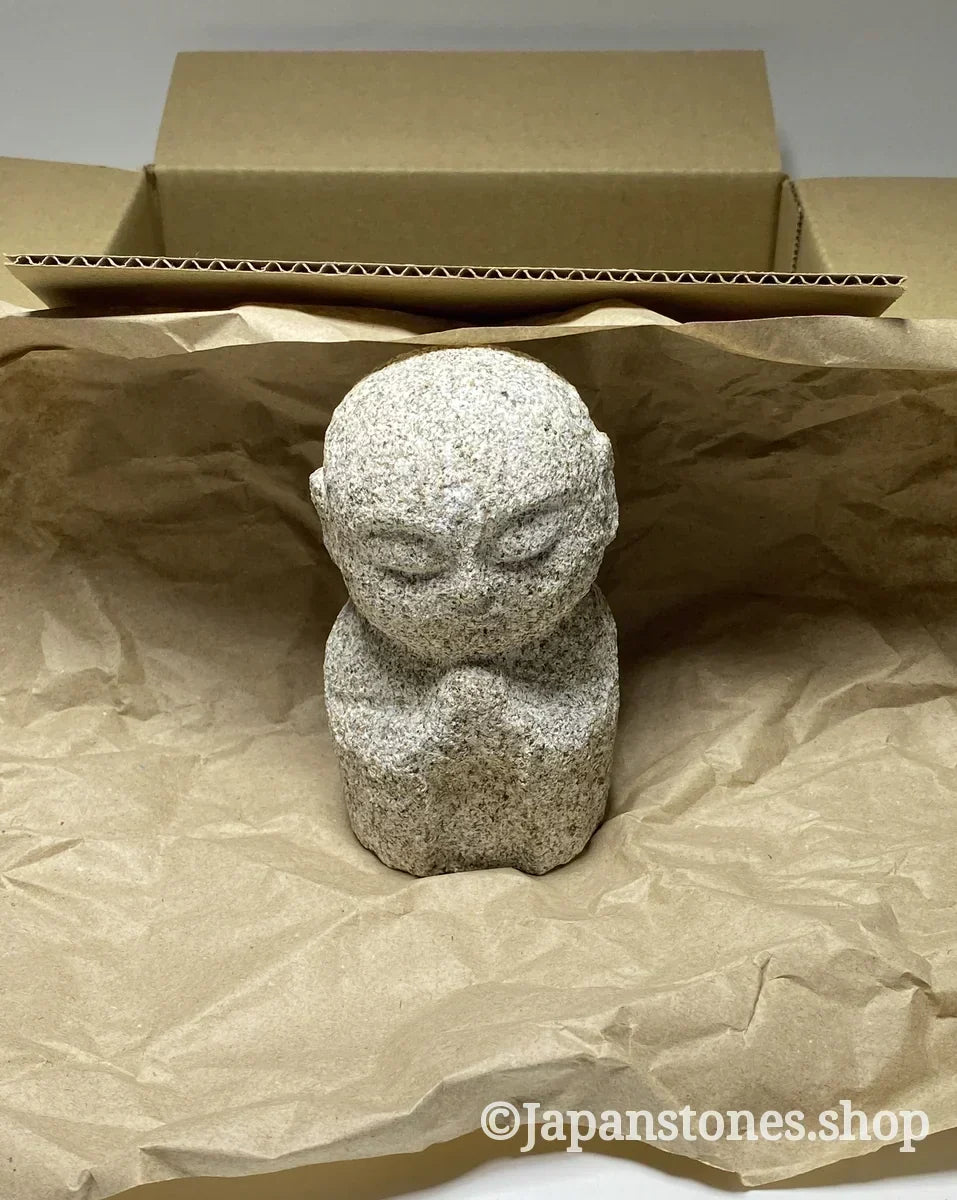 Aji Mini Jizo Statue Shipped from Japan to Germany by DHL