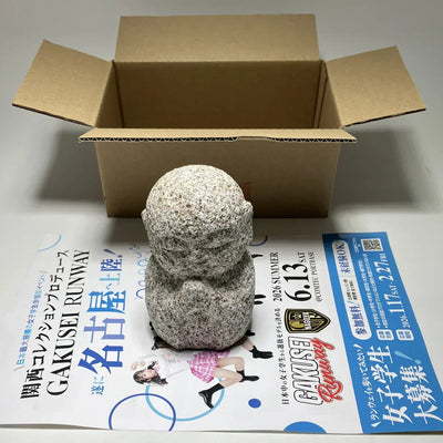 Aji Granite Jizo Statue Shipped to the UK by EMS