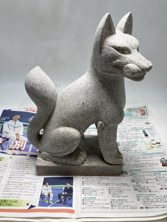 A fox sculpture was sold to the US. We shipped it via USPS. - Japanstones.shop