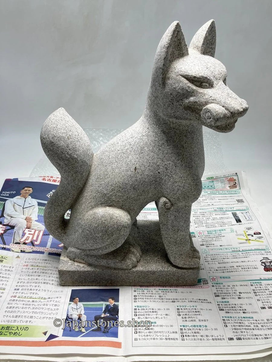 A Inari fox Stone Sculpture was sold to the US. We shipped it via UPS. - Japanstones.shop