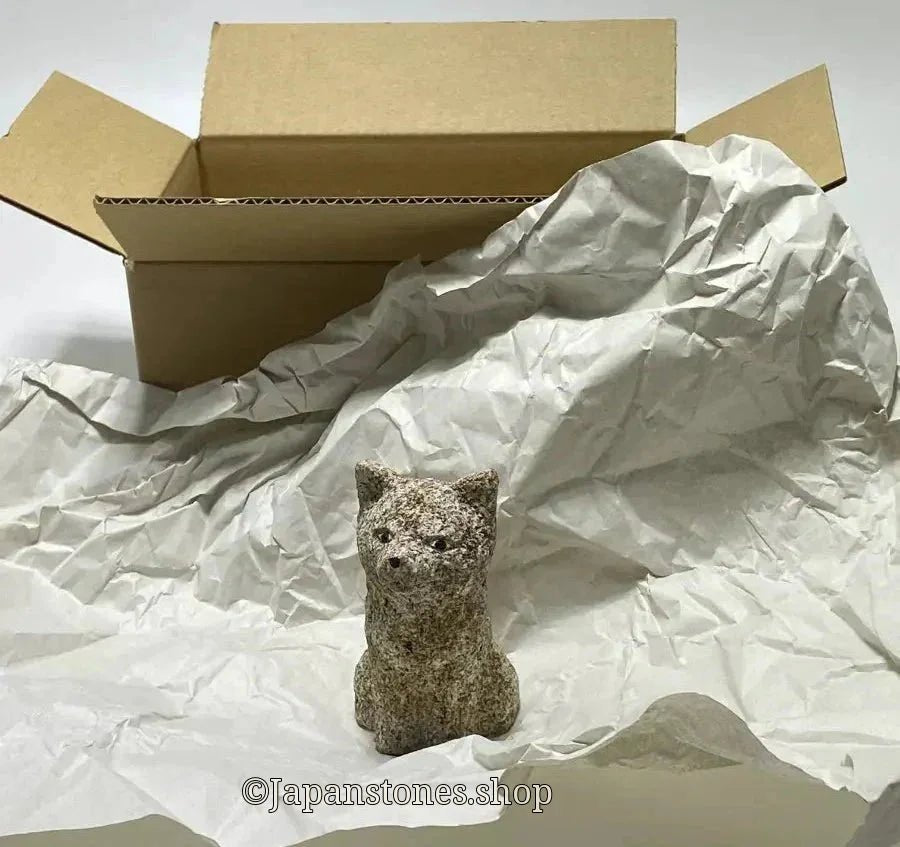 A Small Aji Stone Dog Finds a New Home in Germany - Japanstones.shop