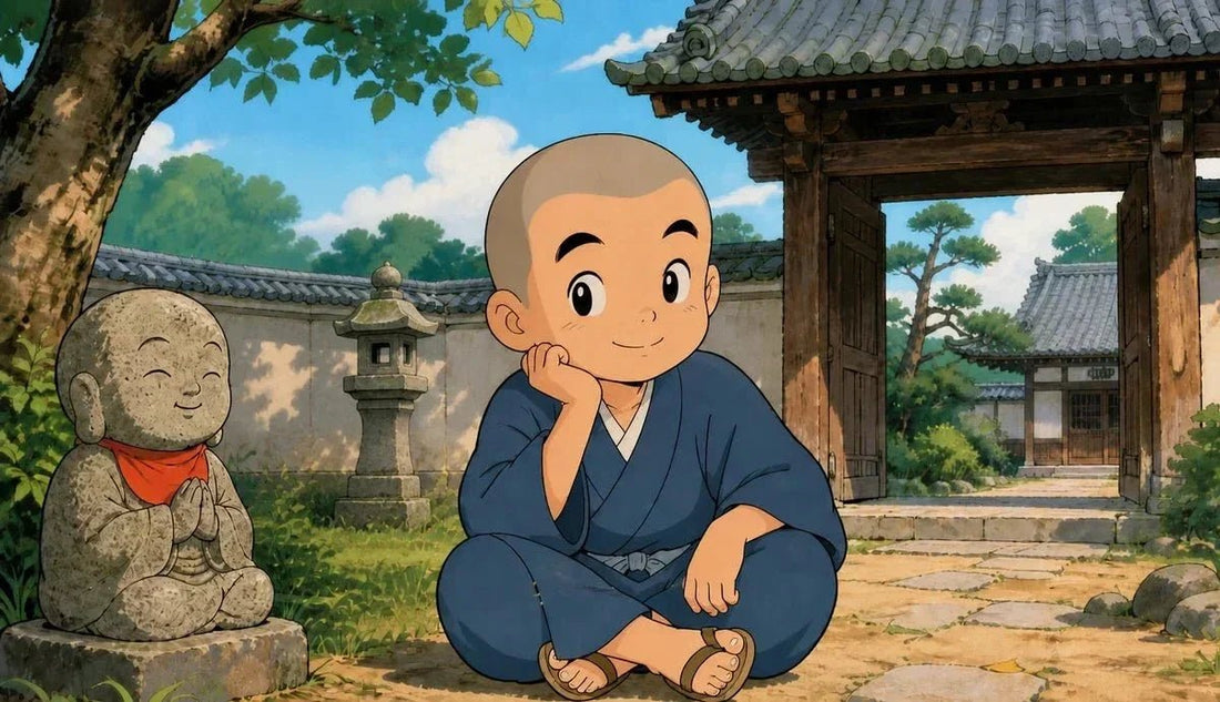 Anime, Jizo & Stone Lanterns Series Vol. 2: Ikkyu-san and Temple Scenery — Japan - Japanstones.shop