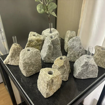 Bulk B2B Order of 40 Natural Stone Vases Shipped to the USA