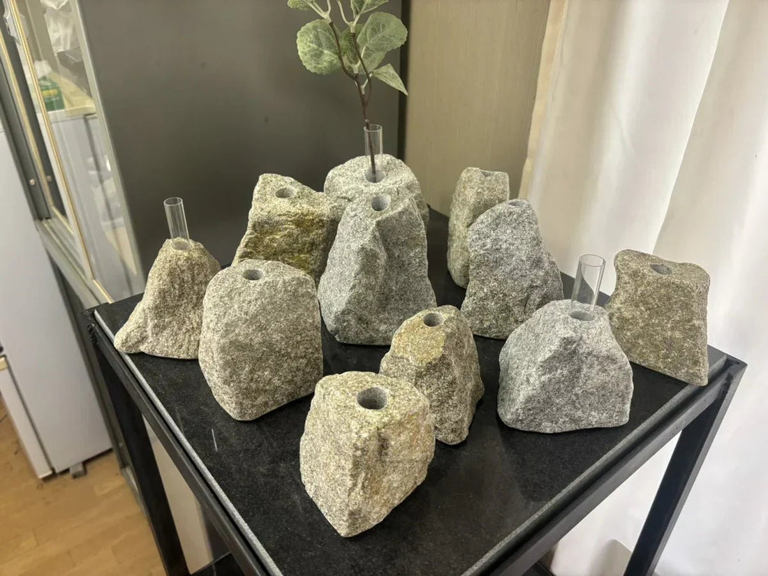 Bulk B2B Order of 40 Natural Stone Vases Shipped to the USA - Japanstones.shop