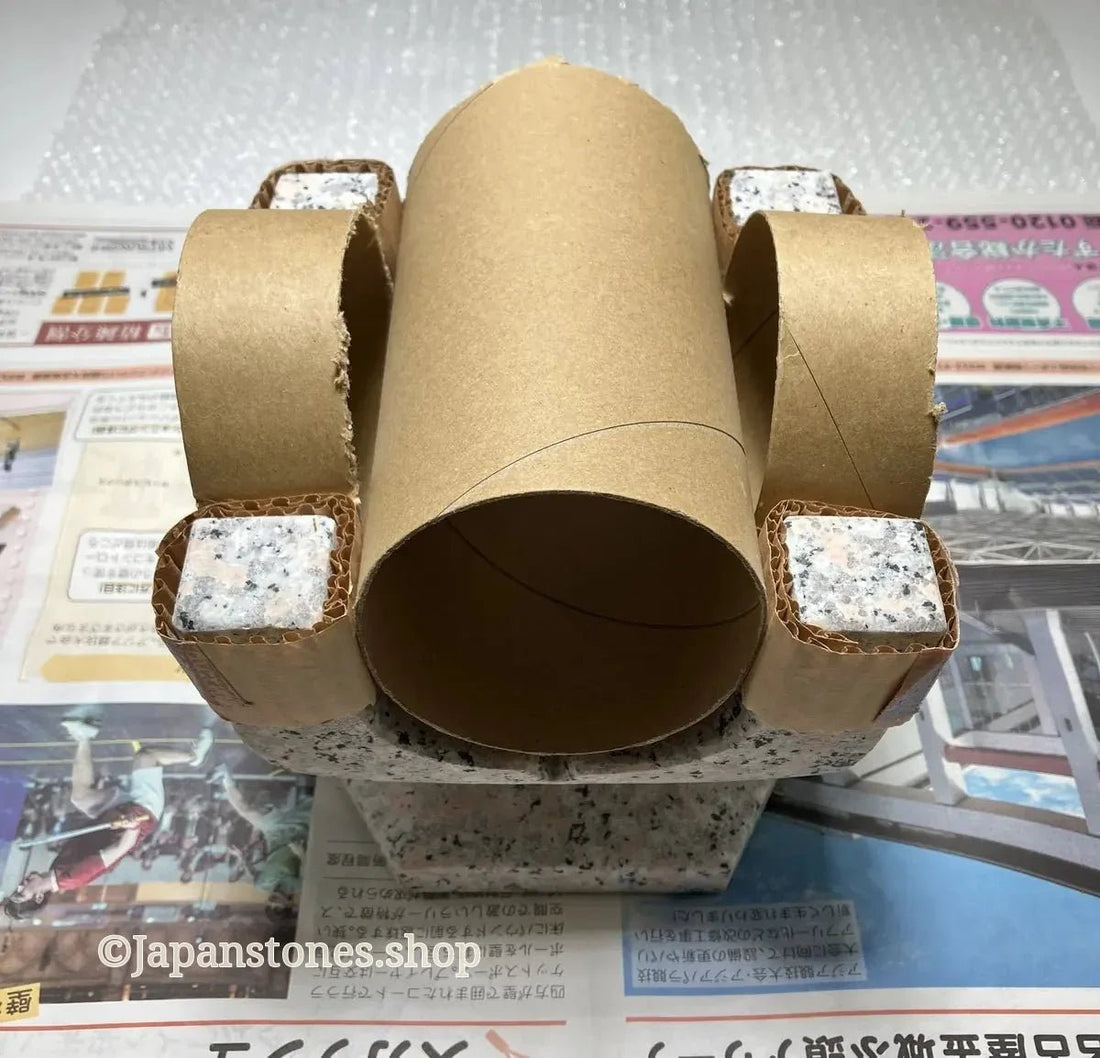 DHL Shipping: Yukimi Stone Lantern to Australia — Packing Method, Japan - Japanstones.shop