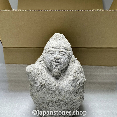 Ebisu Granite Stone Statue Shipped from Japan to Germany by DHL