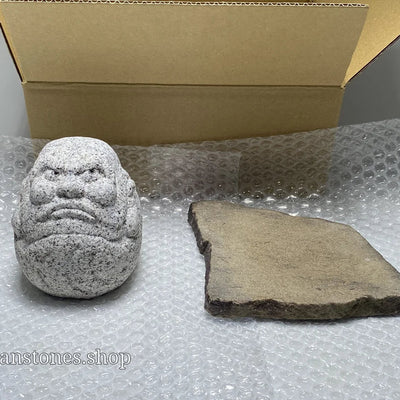Granite Daruma Sculpture Shipped from Japan to the USA by DHL