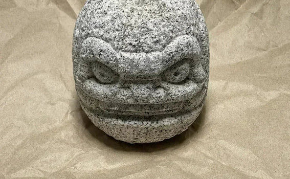Granite Daruma Statue Shipped to the United States by DHL from Japan
