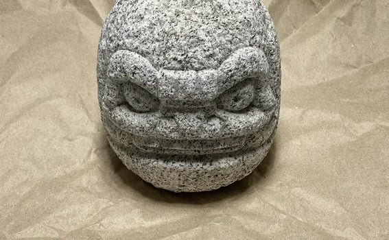 Granite Daruma Statue Shipped to the United States by DHL from Japan