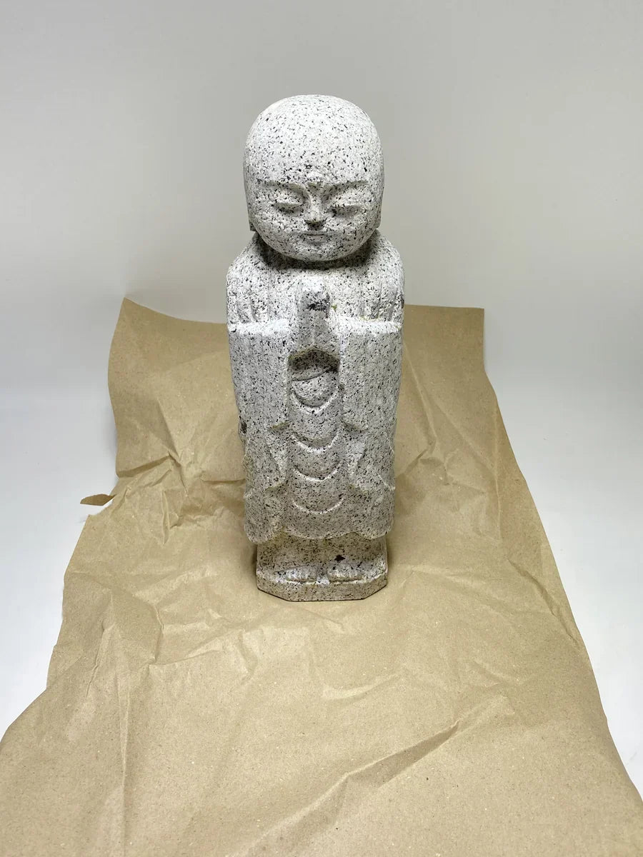 Granite Jizo statue shipped from Japan to Germany by DHL - Japanstones.shop