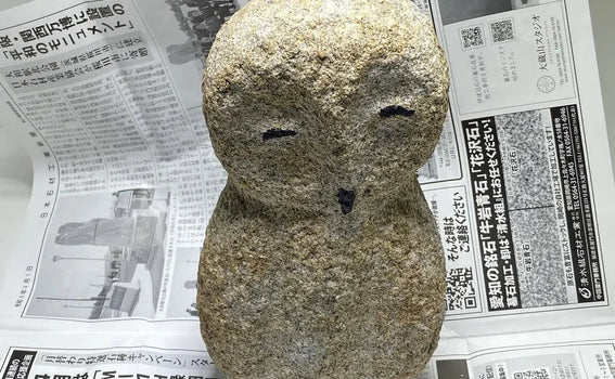 Granite Stone Owl Statue Shipped to the United States by DHL from Japan