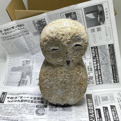 Granite Stone Owl Statue Shipped to the United States by DHL from Japan