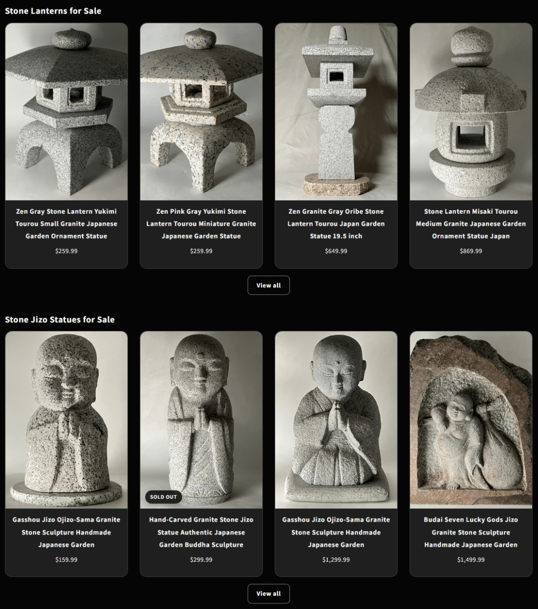 Holiday-Ready Relaunch of JapanStones.shop — Dark Mode and Fast Loading for a New Way to View Stone - Japanstones.shop