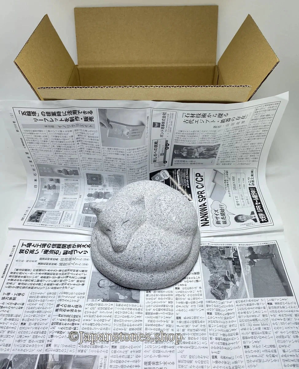 How We Packed a Granite Fox Statue for DHL Shipping from Japan to Germany - Japanstones.shop