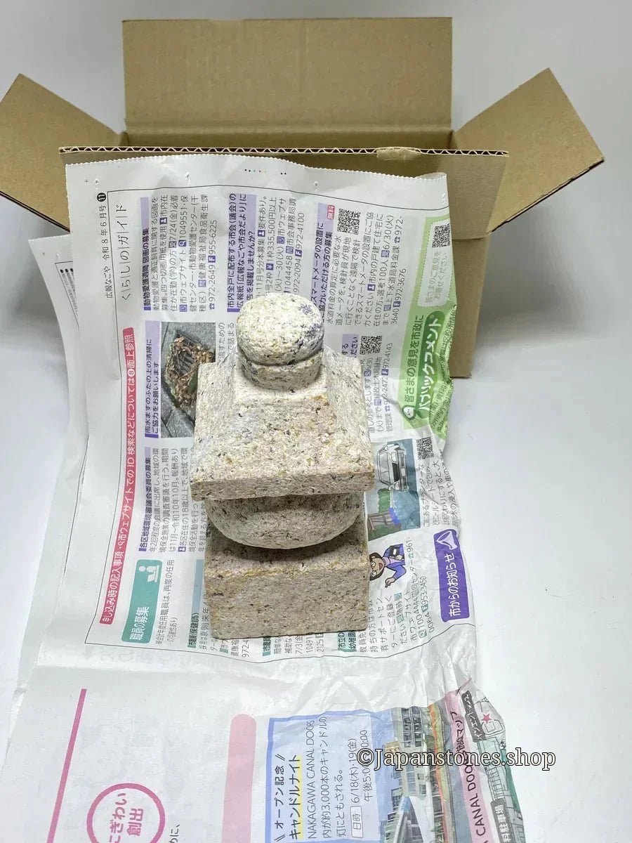 How We Packed a Small Gorinto Stone Pagoda for DHL Shipping from Japan to the United States - Japanstones.shop