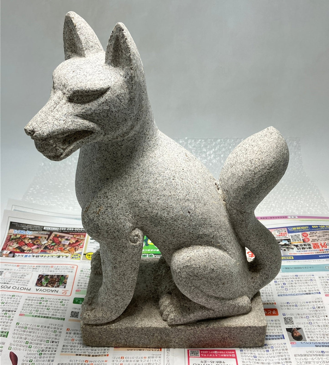 Inari fox stone statue has been sold to a customer in the United States. - Japanstones.shop