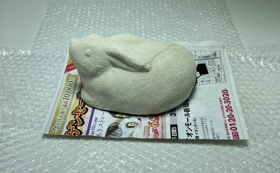 Marble Rabbit Sculpture Packing and DHL Shipping from Japan