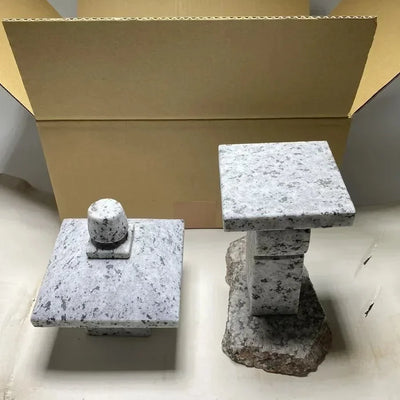 Oribe Stone Lantern Shipped from Japan to Germany by UPS