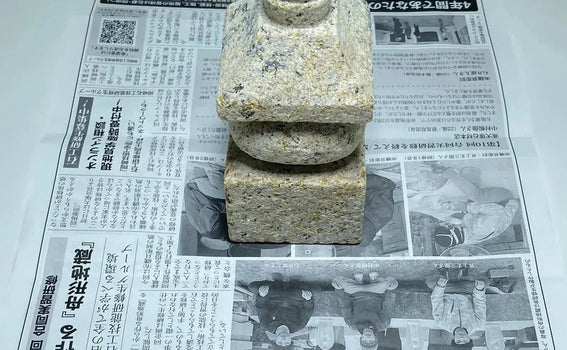 Packing and DHL Shipping a Japanese Stone Gorinto to the USA