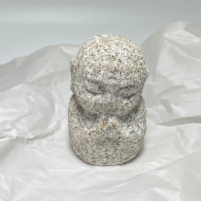Packing and Same-Day EMS Shipping of a Small Granite Stone Jizo to Canada