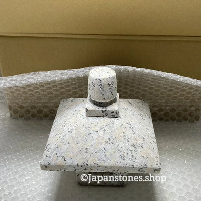 Small Pink Granite Oribe Stone Lantern Shipped from Japan to the USA by DHL
