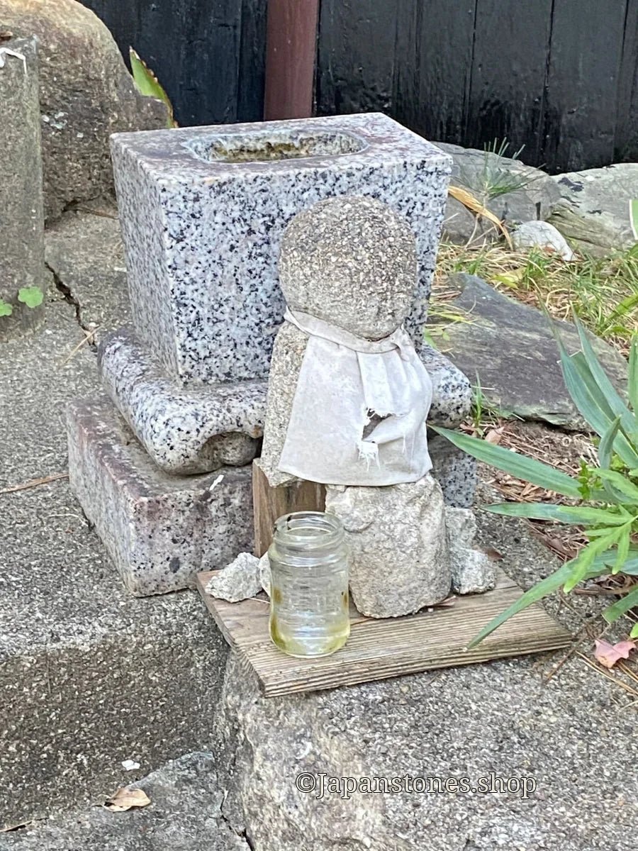 The Stone Jizo Beside a Shrine — Two Paths of Prayer in Nagoya - Japanstones.shop