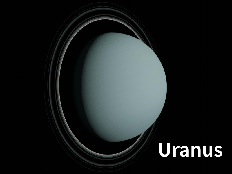 Uranus - A Tilted Ice Giant, Gentle Twin with Diamond Rain - Japanstones.shop